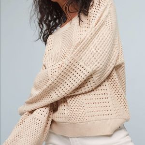 Anthropologie Moth Reese Kimono Pullover in Ivory